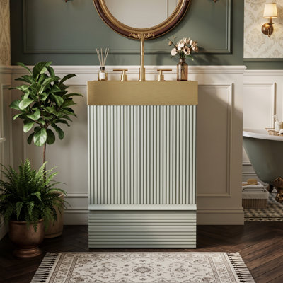 Meuble-lavabo autoportant de 20 po avec comptoir en acier inoxydable