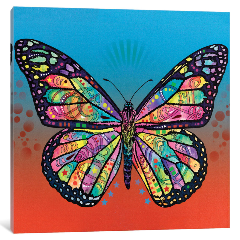 « the papillon », impression sur toile, H 12 po x l 12 po x P 0,75 po, Toile tendue