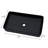 24"X13.5" Black Ceramic Rectangular Vessel Bathroom Sink-124471340