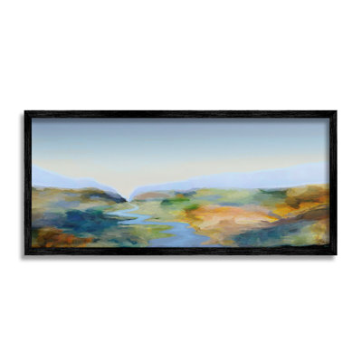 Abstract Winding Stream Framed Giclee Art by Michael Tienhaara