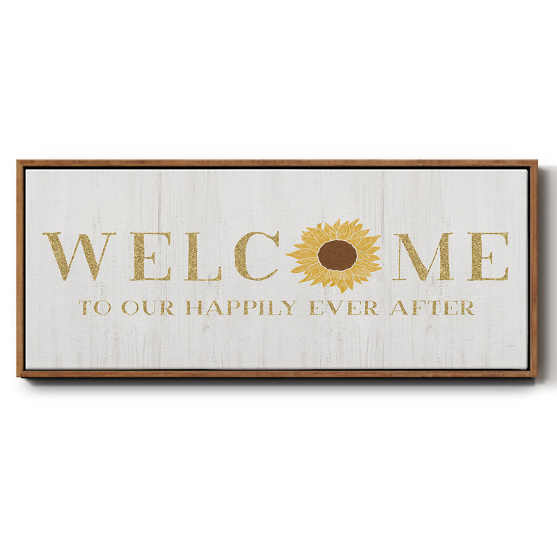 Welcome Happily Ever After - toile encadrée, H 20 po x l 50 po