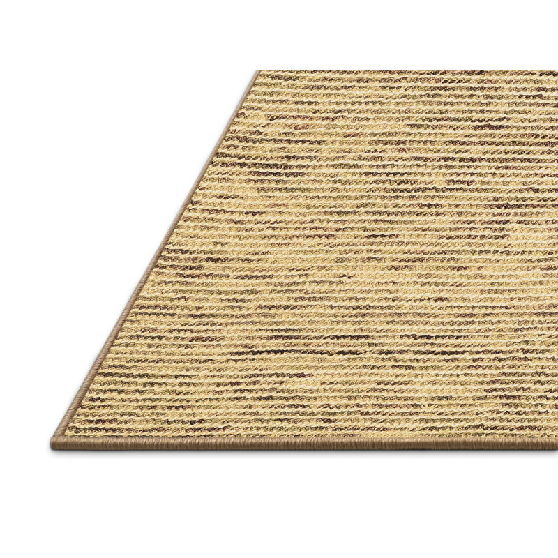 Tapis brun uni en laine et polyester tissé à la machine Diminic, Rectangle 4 pi x 6 pi