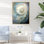 Nautilus perle bleue et blanche sur toile