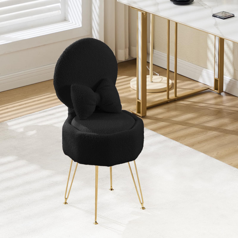 Upholstered Dining Chair, Black