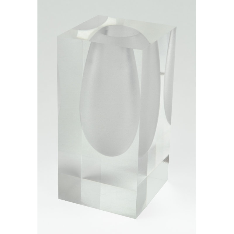 Larose Crystal Table Vase, Frosted
