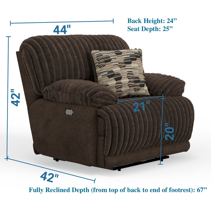 Janniel Upholstered Recliner, Power Recline