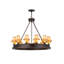 Lustre de roue de wagon à style bougie à 12 lumières Syverson
