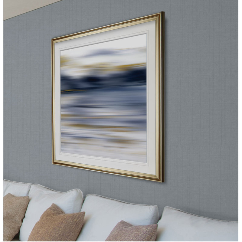 « windswept », reproduction de peinture à l’huile sur toile tendue, H 17,5 po x l 17,5 po x P 1,5 po, Cadre doré