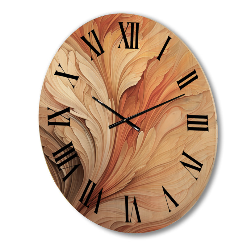 Horloge murale en bois massif Mirdash, Moyenne