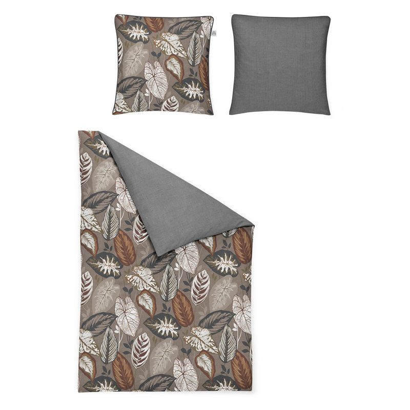 Crown-K 8402 Mako Satin Duvet Cover Set, Saffron, 155 x 200cm - 1 Pillowcase ( 80 x 80cm)