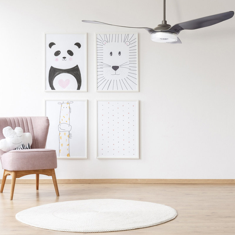 Fletcher Indoor/Outdoor Smart Ceiling Fan, Dimmable LED Light Kit & Remote Control, Works with Google Assistant, Amazon Alexa, and Siri Shortcuts.