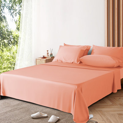 6 Pieces Bamboo Cooling Bed Sheets Set - 16" Deep Pockets