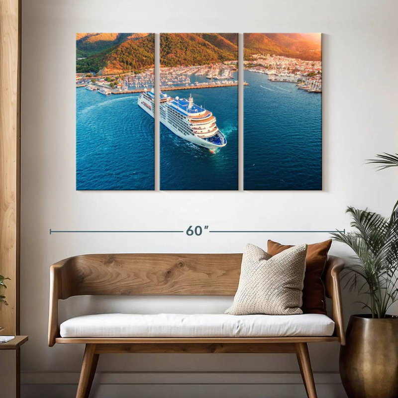 Cruise Ship Harbor, 32" H x 50" W