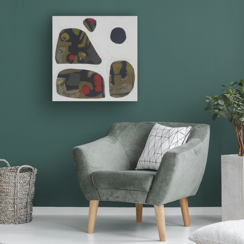 Pierres peintes de style Mid-Century I, H 35 po x l 35 po x P 2 po