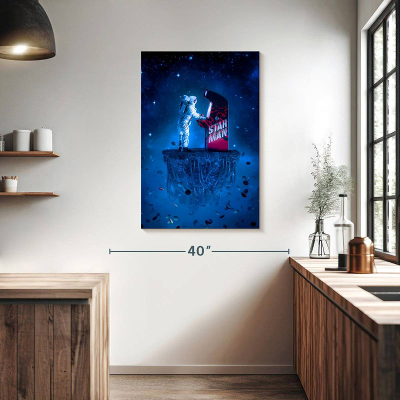 Kelan Arcade Gamer Astronaut, 39" H x 26" W