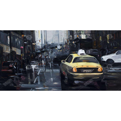 New york in the dark - 15.75"x31.50" Desk mat