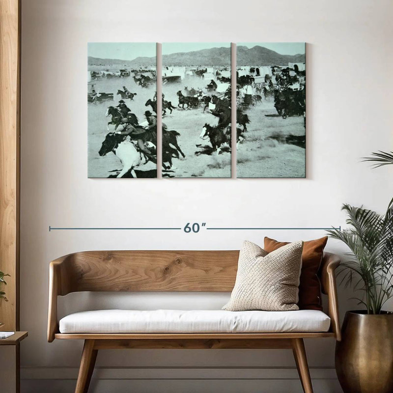 Lelar Oklahoma Land Rush Of 1893, 28" H x 45" W