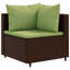  Ensemble de canapé de patio brun et vert-1999537784-1999537796