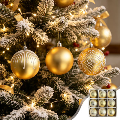 Décorations de Noël, ornements en plastique électroplaqué, ornements de Noël teintés et décorations à suspendre