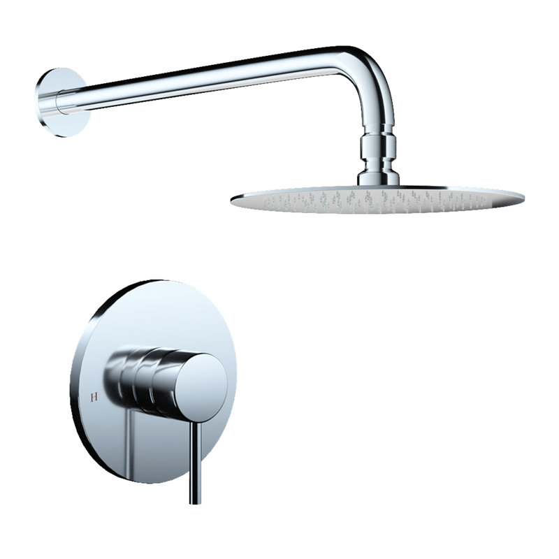 Robinet de douche mural avec valve incluse - laiton résistant pour un bain et une douche satisfaisants
