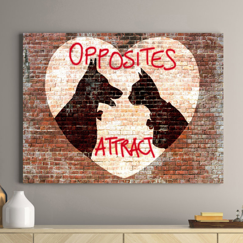 Opposites Attract by Masterfunk Collective - Wrapped Canvas Art Prints, 90cm H x 120cm W x 4cm D