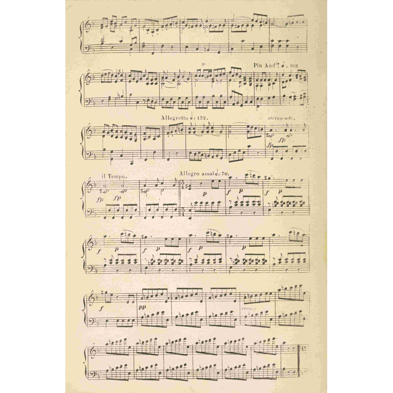 «Musical Notes II» par Wild Apple Portfolio - impression sur toile tendue, H 18 po x l 12 po