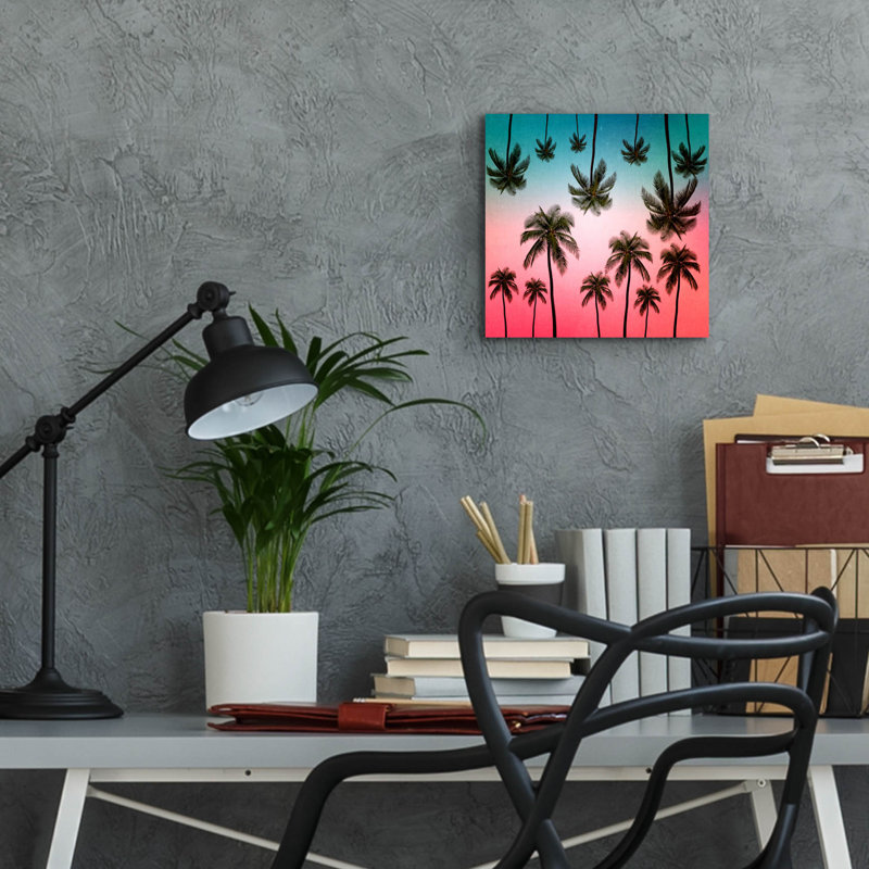 «Tropical 2» par Mark Ashkenazi, art mural en verre acrylique, H 12 po x l 12 po x P 0,13 po