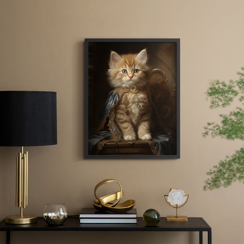 ANIMALS Series CXCIV - reproduction encadrée de qualité supérieure - prête à être accrochée - aucun clou requis, Noir
