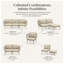 Fauteuil d'angle modulaire extérieur en corde avec coussins, structure en fer antirouille, siège d'appoint pour terrasse, beige