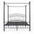 Metal Four Poster Canopy Platform Bed-951632832-951632839