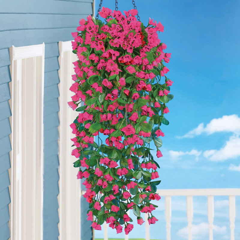 Buisson de tulipes en cascade suspendus - ensemble de 3, Rose