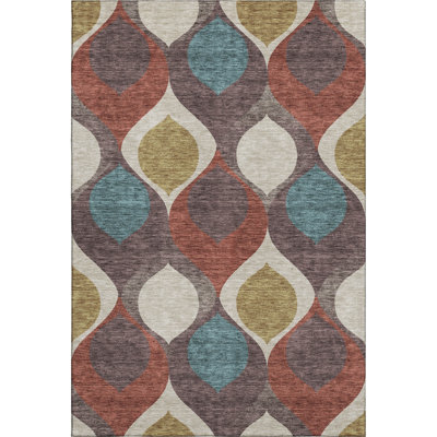 Premium Machine Washable Lisse Brown Rug