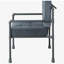 Fauteuil d'appoint à dossier coussiné gris et gris sable