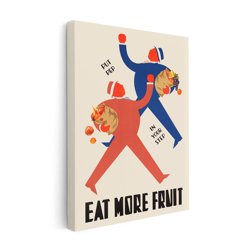 Eat More Fruit No1, Canevas, H 12 po x l 16 po, Encadrement blanc