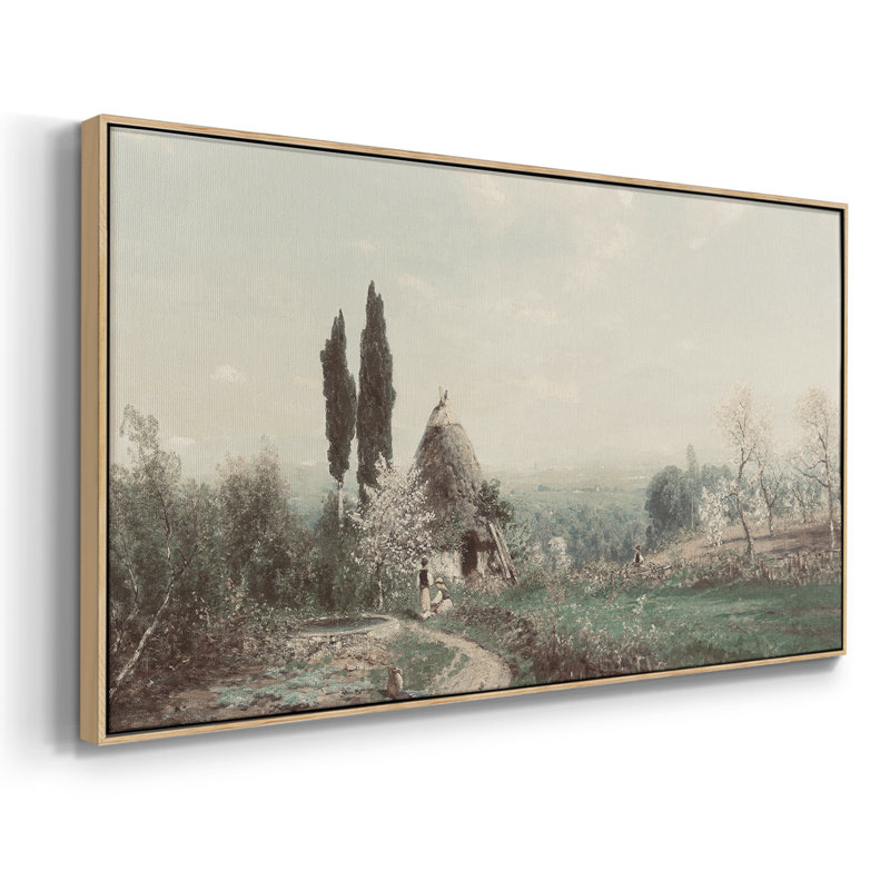 Paysage, série D XXXVII, toile tendue avec châssis, prête à être accrochée, Naturel, H 17 po x l 33 po