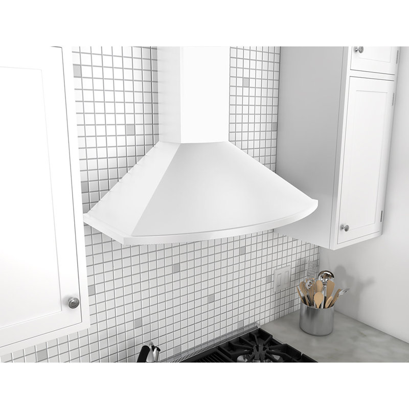 Core 30" 685 CFM Convertible Wall Mount Range Hood with Nightlight, White