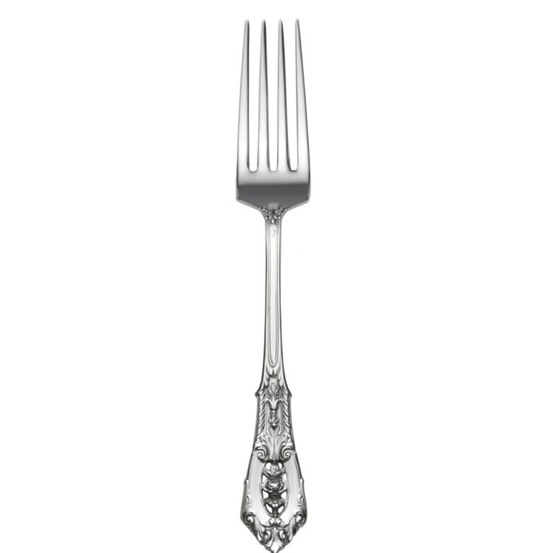 Wallace Sterling Silver Rose Point Dinner Fork Wallace