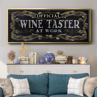 Dégustation de vin - toile encadrée
