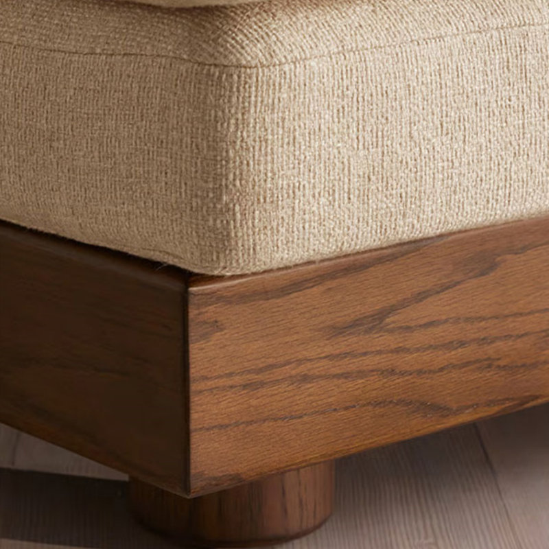 Minimalist Solid Wood Straight Sofa