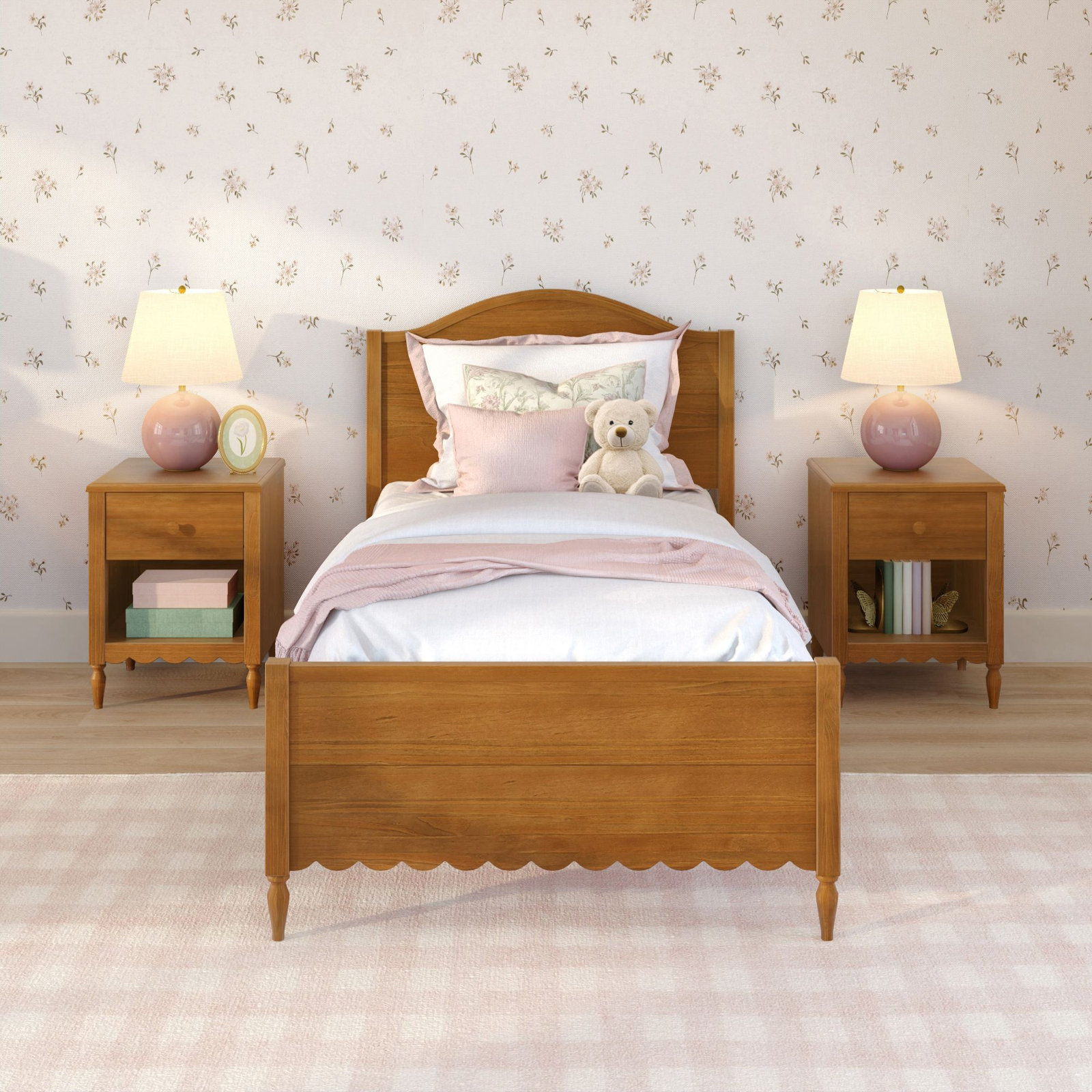 Charlotte Twin Single Bed, Pecan, Twin