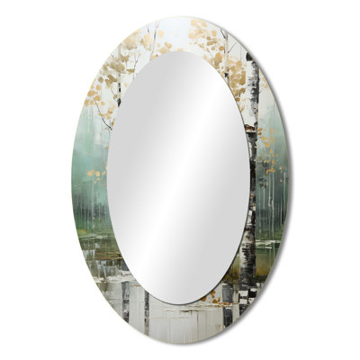 Birch Woods Ethereal Elegance IV - Traditional Oval Wall Mirror