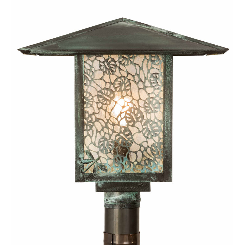 Seneca Lotus Leaf and Dragonfly Lantern Head