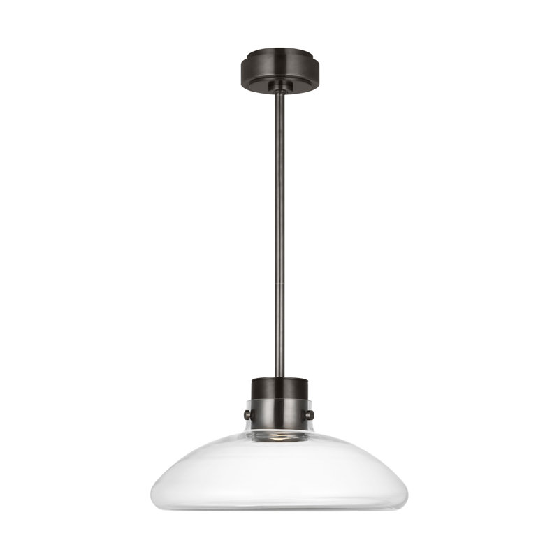 Morgan 1 - Light LED Pendant, Burnished Bronze, White