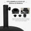 Outsunny Cement Parasol Base Heavy Duty 20kg for Dia. 35mm/38mm/48mm Poles