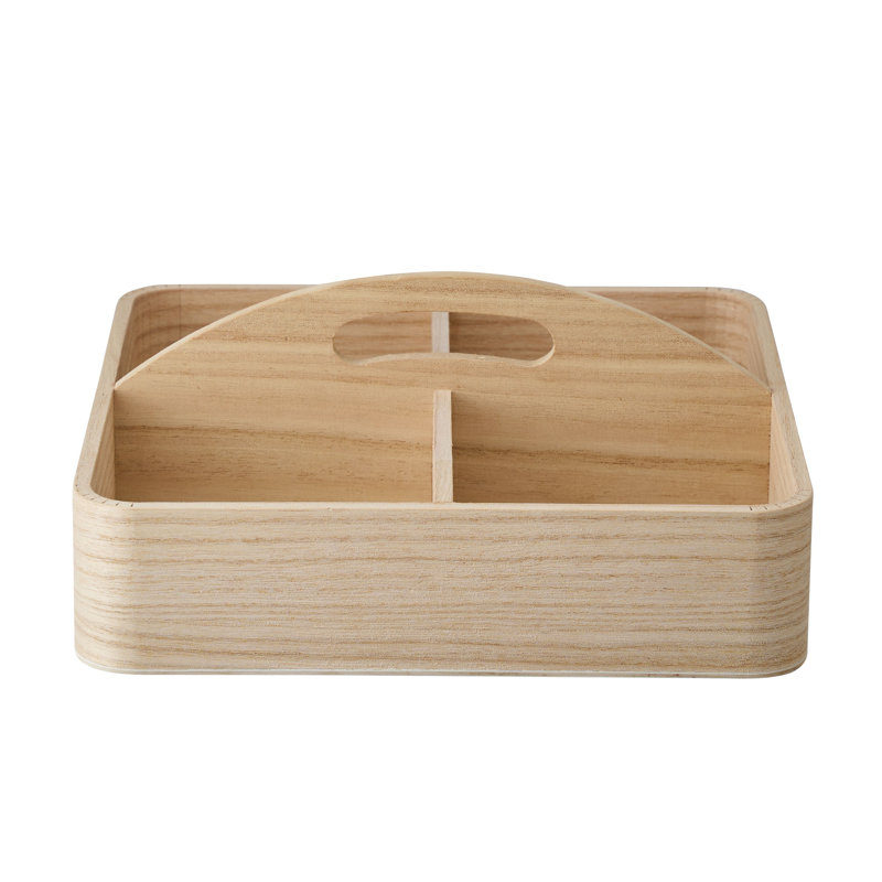 Rangement modulaire en bois de paulownia Quartet