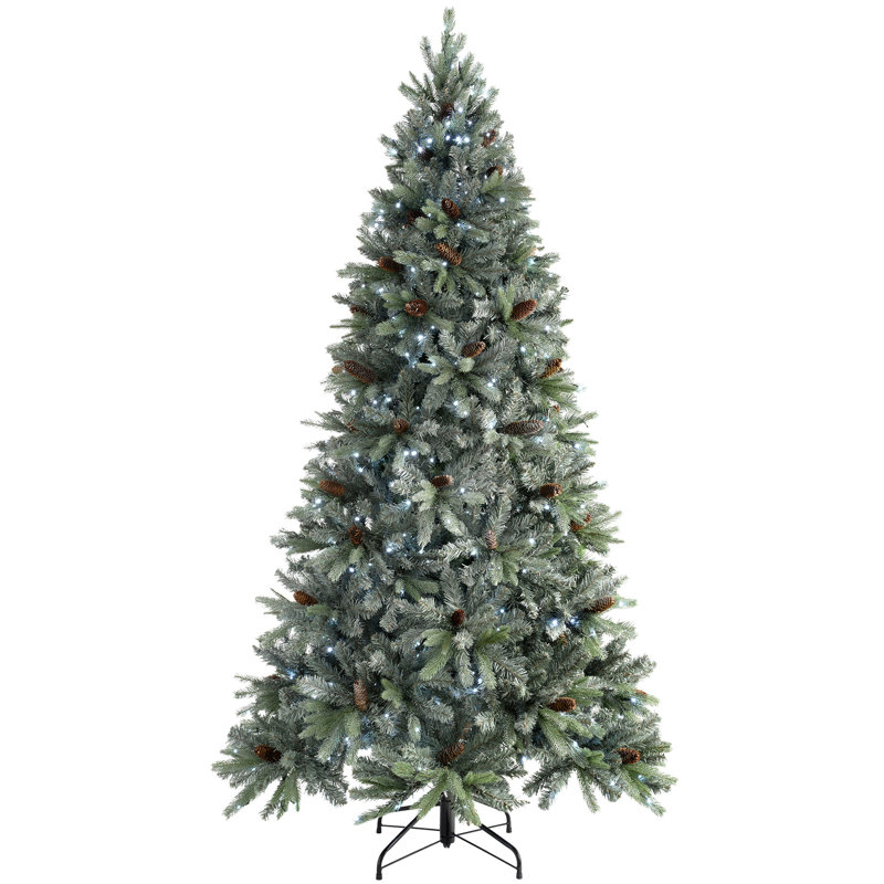 6.89' H Lighted Artificial Spruce Christmas Tree