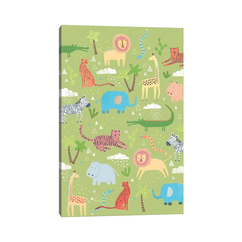 Jungle Chums III by Nancy Mckenzie - Wrapped Canvas Print, 66.04 cm H x 45.72 cm W x 1.91 cm D