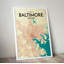 Baltimore City Map - impression d'art graphique-24705488