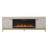 Ealey Contemporary Fireplace Console, Entertainment Storage, TV Stand, Fully Assembled, Light Brown-102187067