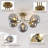 5-Light Modern Sputnik Globe Semi Flush Mount